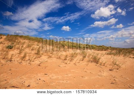 View of the El Puntal beach in Somo Santander. Spain