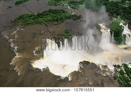 Iguazu, the most famous and abundant waterfalls in the world. 
