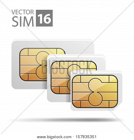 Vector Image nano sim micro sim set