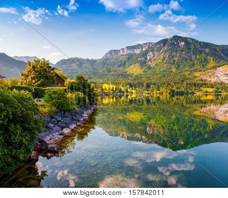 Colorful Summer Morning On The Grundlsee