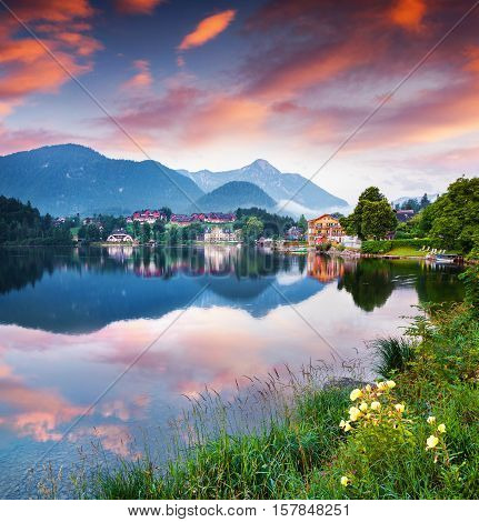 Colorful Summer Morning On The Grundlsee Lake