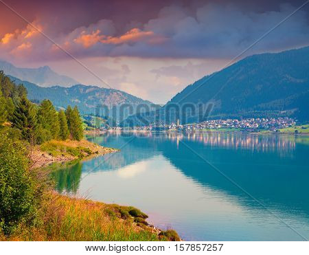 Colorful Summer Morning On The Resia Lake