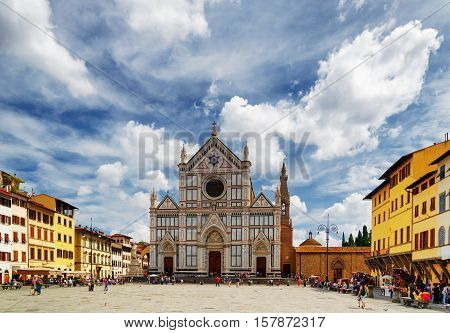The Basilica Di Santa Croce On Square Of The Same Name, Florence