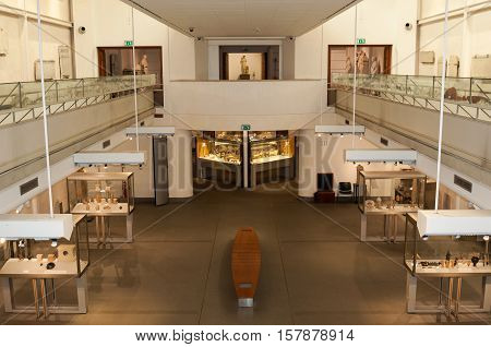 ROME, ITALY - JUNE 12, 2015: The baths of Diocletian (Thermae Diocletiani) in Rome. Italy