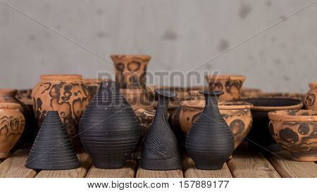 Decorative ceramic handmade decorations for the interior.