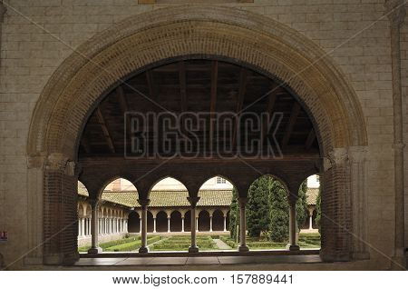 Cloister of Jacobins Church in Toulouse France