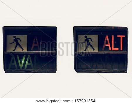 Vintage Looking Red Traffic Light