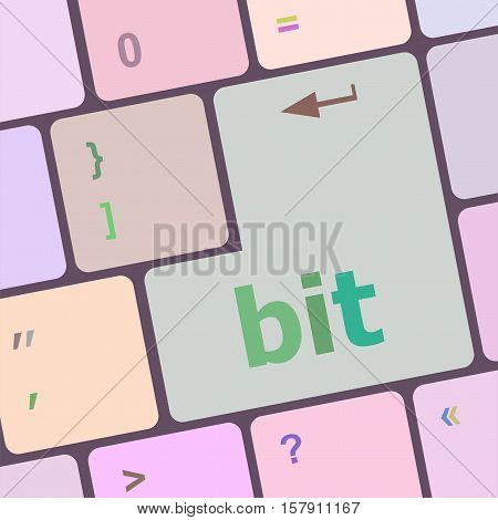 Bit Enter Button On Computer Pc Keyboard Key