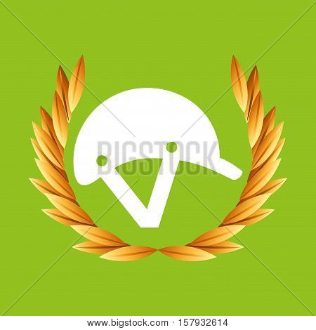 helmet sport olympic blue badge vector illustration eps 10