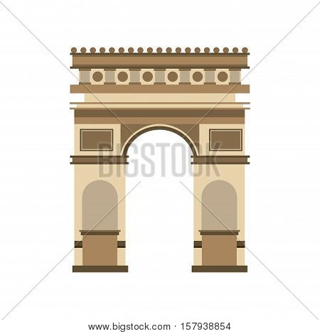 arch of triumph landmark icon vector illustration design