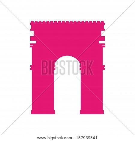 arch of triumph landmark icon vector illustration design