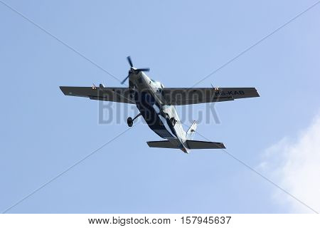 CHIANGMAI , THAILAND- FEBRUARY 19 2014: HS-KAB Cessna Grand Caravan 208B of Kanair. landing to Chiangmai airport flight from Mae hong son.