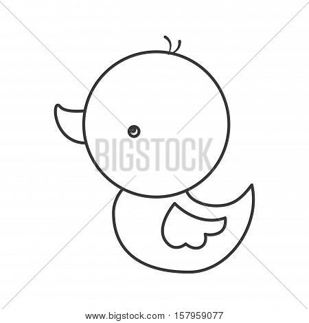 cute duck isolated icon vector illustration design