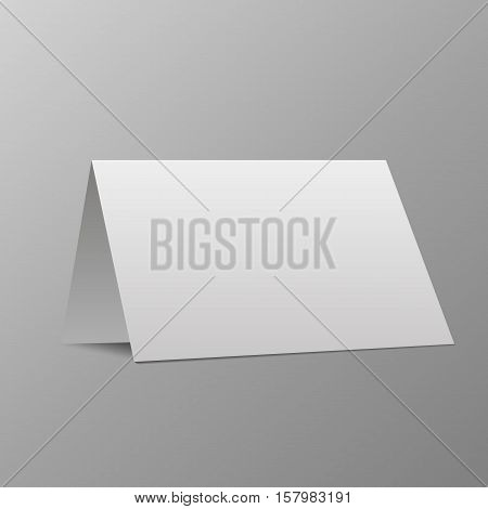 3D White Blank Paper Card Eps 10