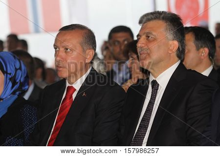 SIIRT, TURKEY - MAY-19: Alkumru Hydroelectric Power Plant Santral is opened on May 19, 2011 in Siirt, Turkey.. The even is attended by Prime Minister Tayyip Erdoan and President Abdullah Gül.
