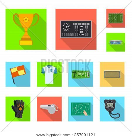 Vector Illustration Of Soccer And Gear Icon. Set Of Soccer And Tournament Stock Vector Illustration.