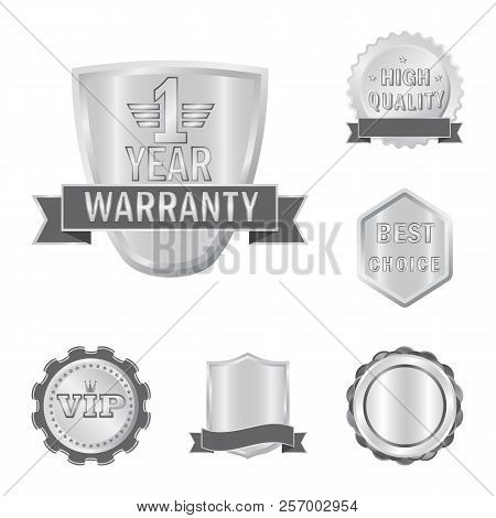 Vector Design Of Emblem And Badge Logo. Set Of Emblem And Sticker Vector Icon For Stock.