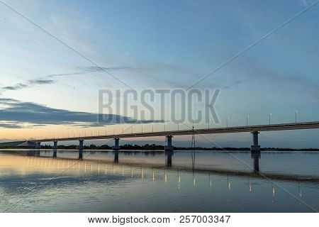 Russia Bridge On The Big Ussuri Island Near Khabarovsk, Russia
