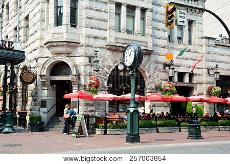 Victoria Bc,canada,august 13th 2018.as Any City Victoria Has Many Fine Pubs And Bars.the Irish Times