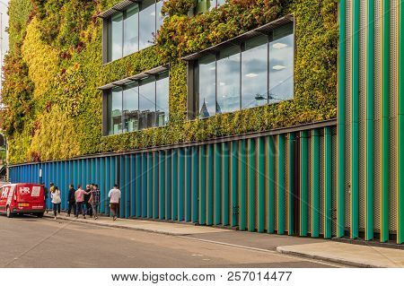 London. August 2018. A View Of Of The Mtv And Viacom Studios In Camden In London