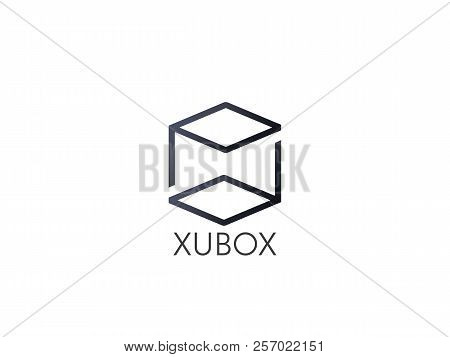 Letter Pd Logo. Abstract Alphabet Sign Design. Box Cube Icon Tem
