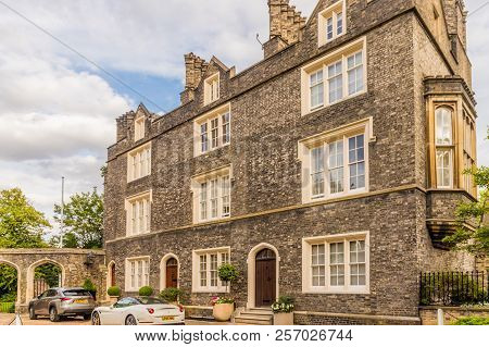 London. August 2018. A View Of Expensive Houses In St Katherines Precinct In Regents Park In London