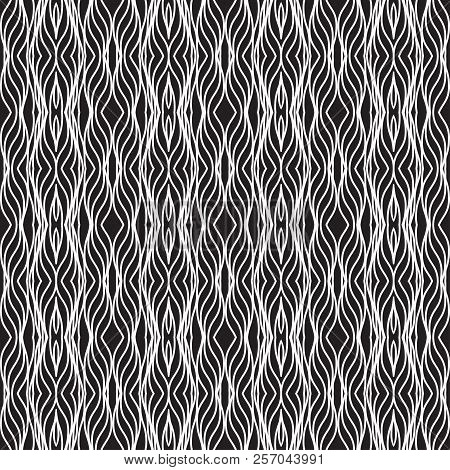 The Seamless Vector Pattern Consisting Of Simple Geometrical Figures And Thin Lines.