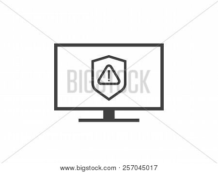 Attention Warning Alert Sign With Exclamation Mark Symbol. Shiel