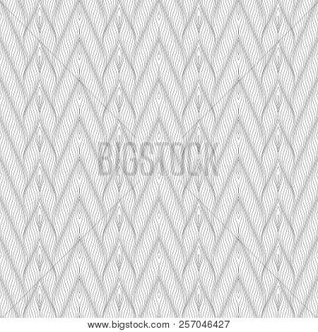The Seamless Vector Pattern Consisting Of Simple Geometrical Figures And Thin Lines.