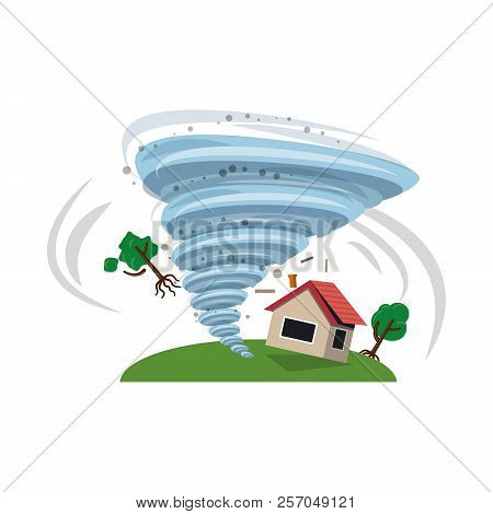 Isolated Object Of Natural And Disaster Logo. Set Of Natural And Risk Stock Vector Illustration.