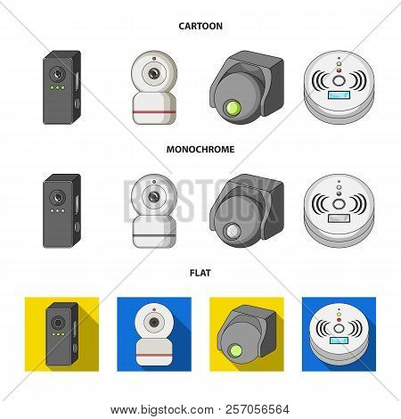 Vector Design Of Cctv And Camera Sign. Set Of Cctv And System Stock Vector Illustration.