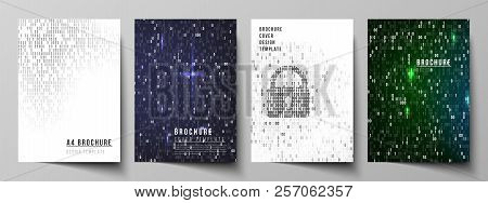 Vector Layout Of A4 Format Cover Mockups Design Templates For Brochure, Magazine, Flyer, Booklet, Re