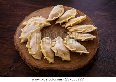 Frozen Semi-finished Products From Dough And Meat - Vareniki Cook In Boiling Water