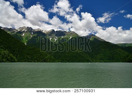 The Lake Ritsa In Early June, Abkhazia