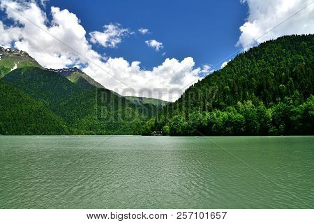 Highland Lake Ritsa In Abkhazia In June
