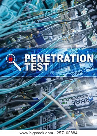 Penetration Test. Cybersecurity And Data Protection. Hacker Attack Prevention. Futuristic