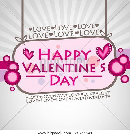 Happy ValentineÂ´s Day Background. Vector Illustration