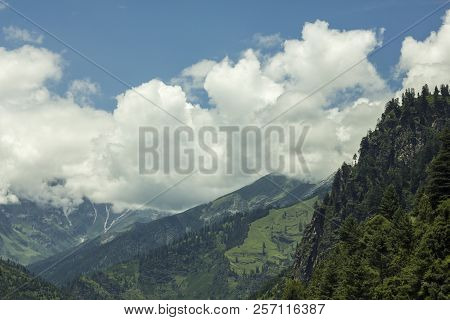 Beautiful Rocky Valley And Hills With Forest