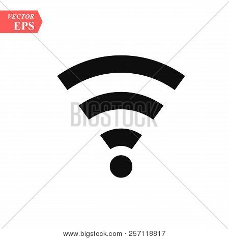 Wifi Icon. Internet Access. Whrite Backround. Vector Illustration