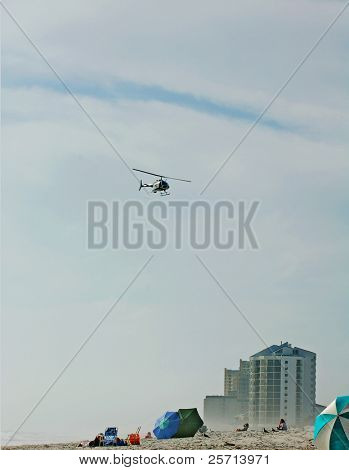 Hubschrauber über Beach