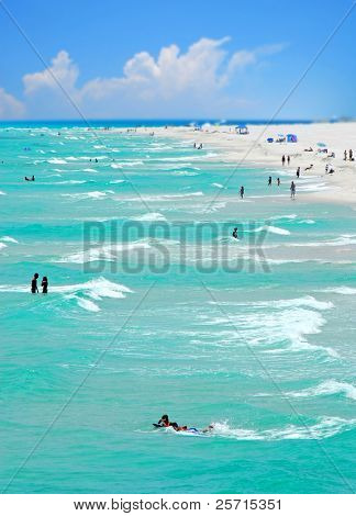 Bagnanti sulla spiaggia