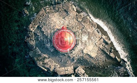 The Roof Of The Lighthouse At Cape Egersheld In Vladivostok