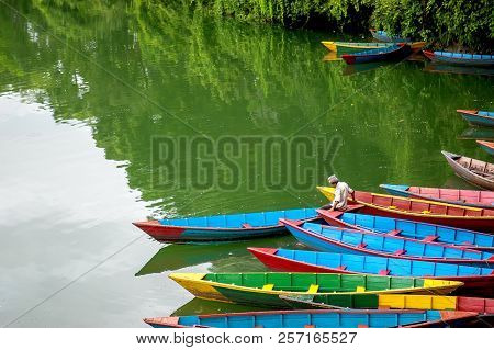 Colorful Wooden Rowing Boats