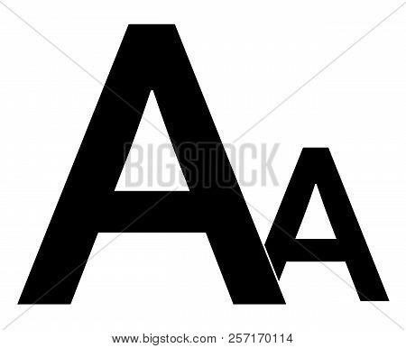 Font Size Icon On White Background. Flat Style. Font Size Icon For Your Web Site Design, Logo, App, 