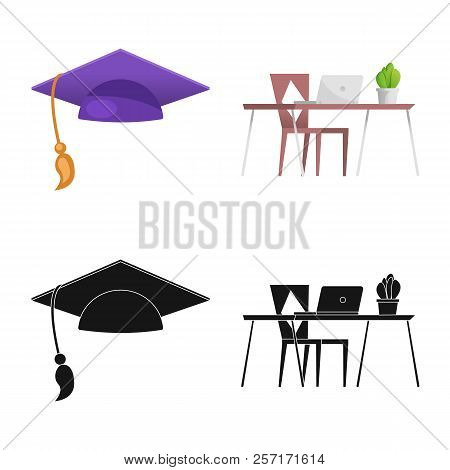 Vector Design Of Education And Learning Icon. Collection Of Education And School Stock Vector Illust