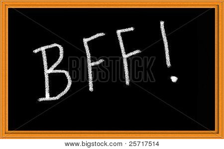 BFF scritto sulla lavagna