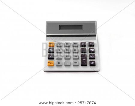 Kalkulačka v izolaci s prázdnou obrazovkou