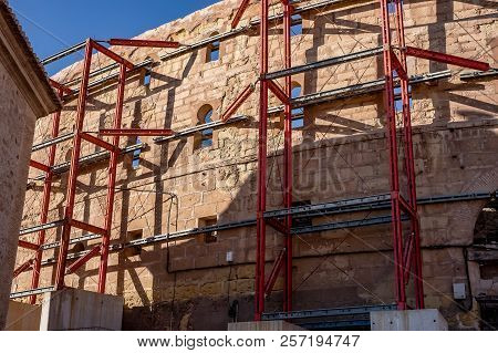 Cartagena, Spain - Feb. 09 2017   Bull Ring Undergoes Repairs