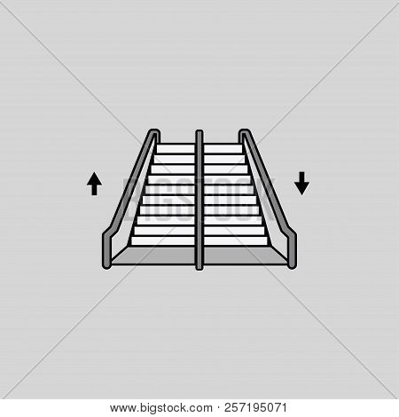 Stairs Icon, Way. Transportation. Vector Illustration. Eps 10.