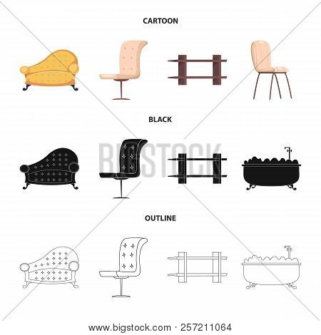 Vector Design Of Furniture And Apartment Logo. Collection Of Furniture And Home Vector Icon For Stoc